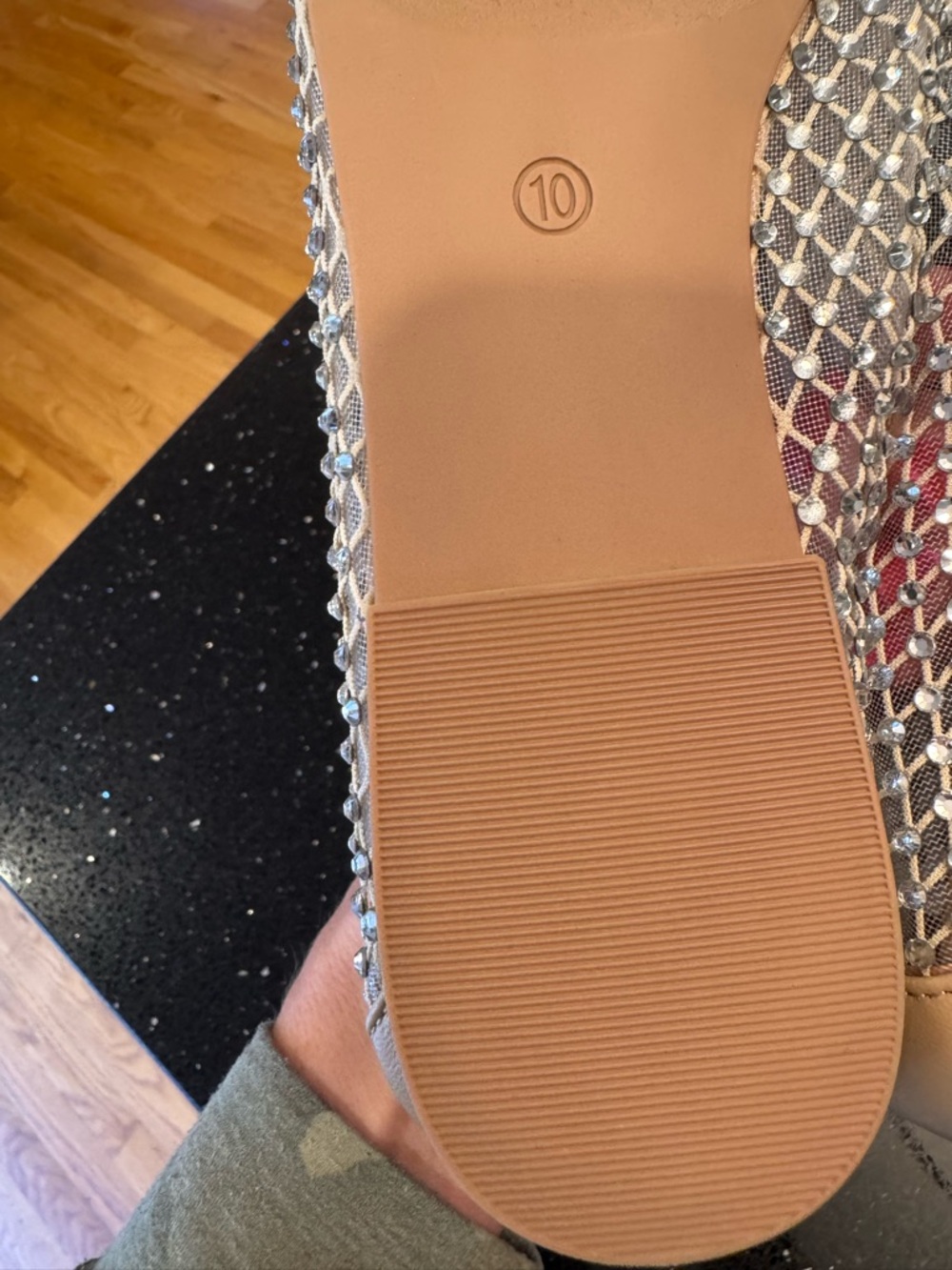 NWT -Steve Madden Nude Crystal-Studded Ballet Flats- Price is Firm - Picture 6 of 8